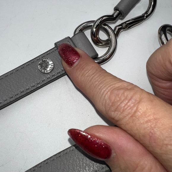 Marc by Marc Jacobs Gray Leather Shoulder Bag Crossbody Hobo Designer Purse - Picture 12 of 12